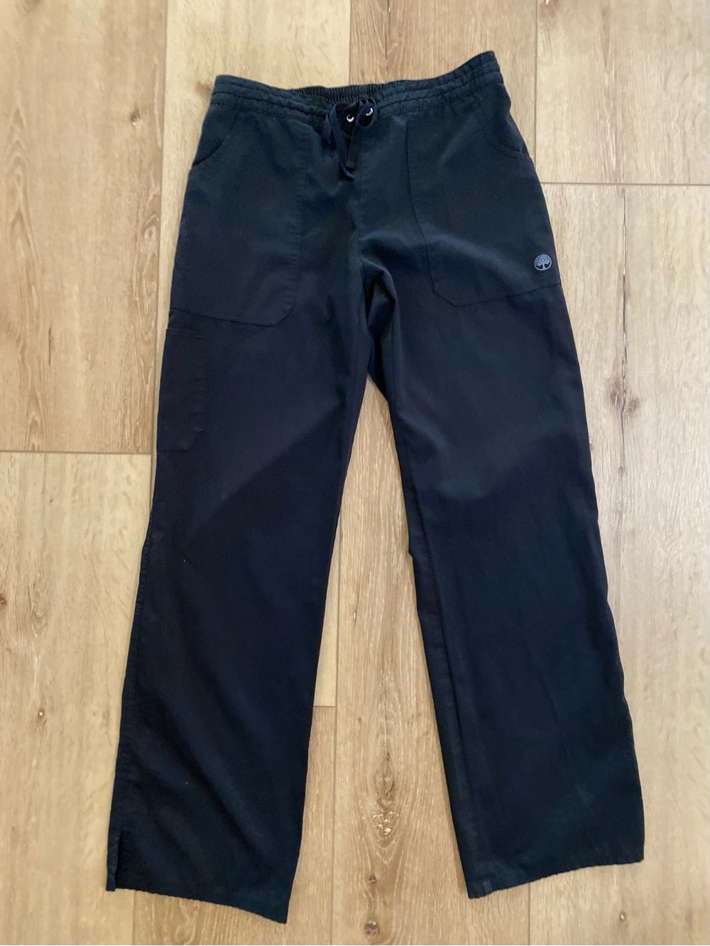 Helping Hands Scrub Pants Black Drawstring Uniform Workwear Medical Dental M
